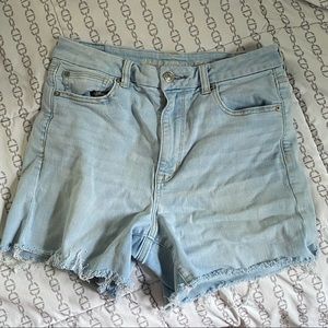 American Eagle light blue denim shorts